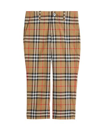 burberry teo straight-leg check twill pants mens|Burberry men's pants.